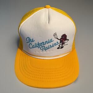 Vtg 80s California Raisins Snapback Trucker Hat Cap 1987